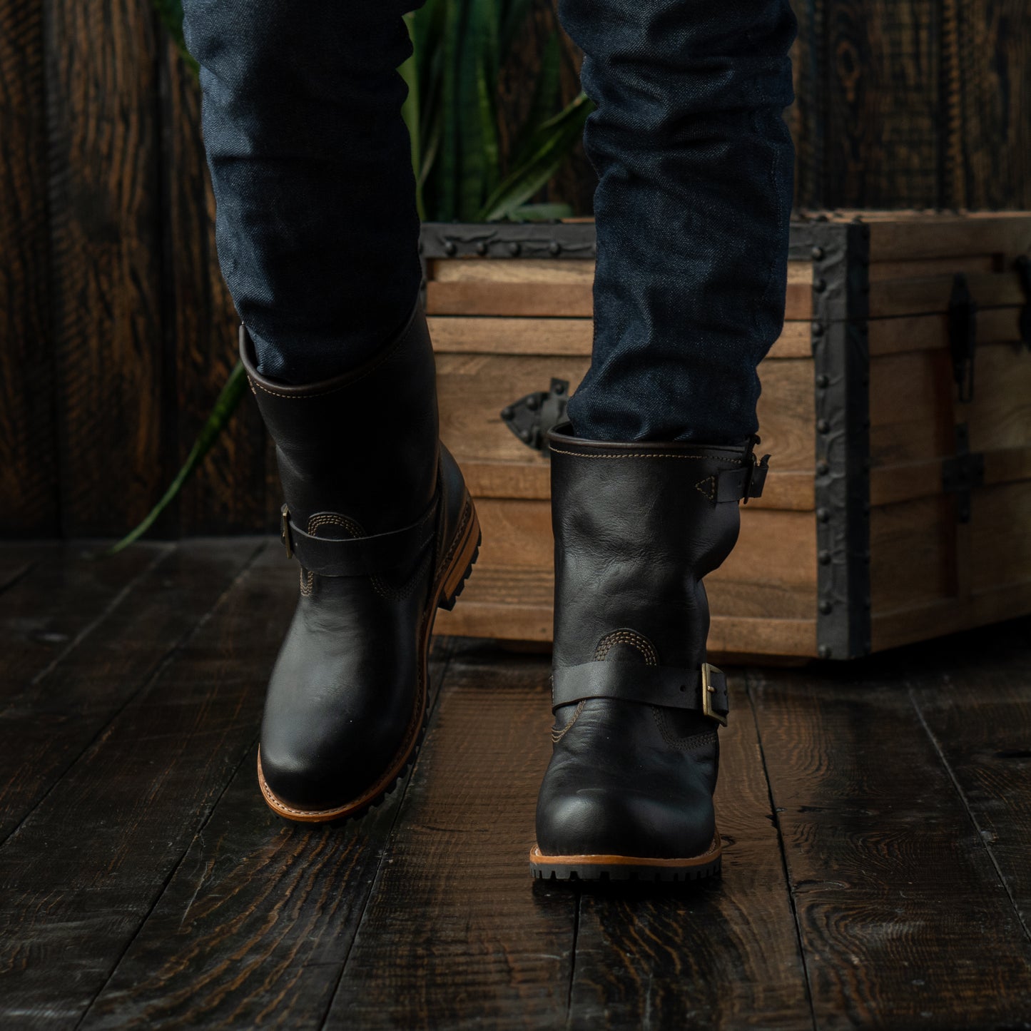 Engineer Boots (Raven Black) Goodyear Welted
