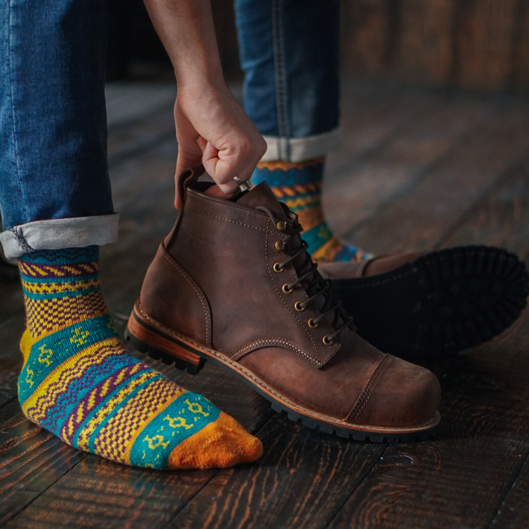 Men's vintage store boots leather