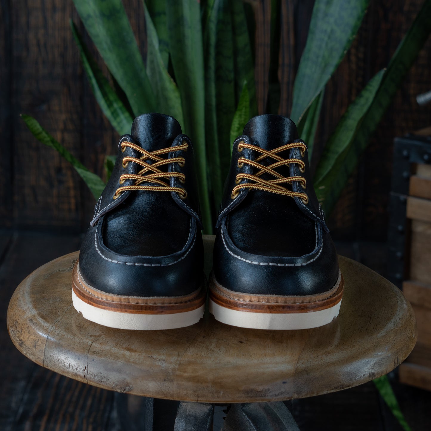 Moc-Toe Shoes (Raven Black) Goodyear Welted