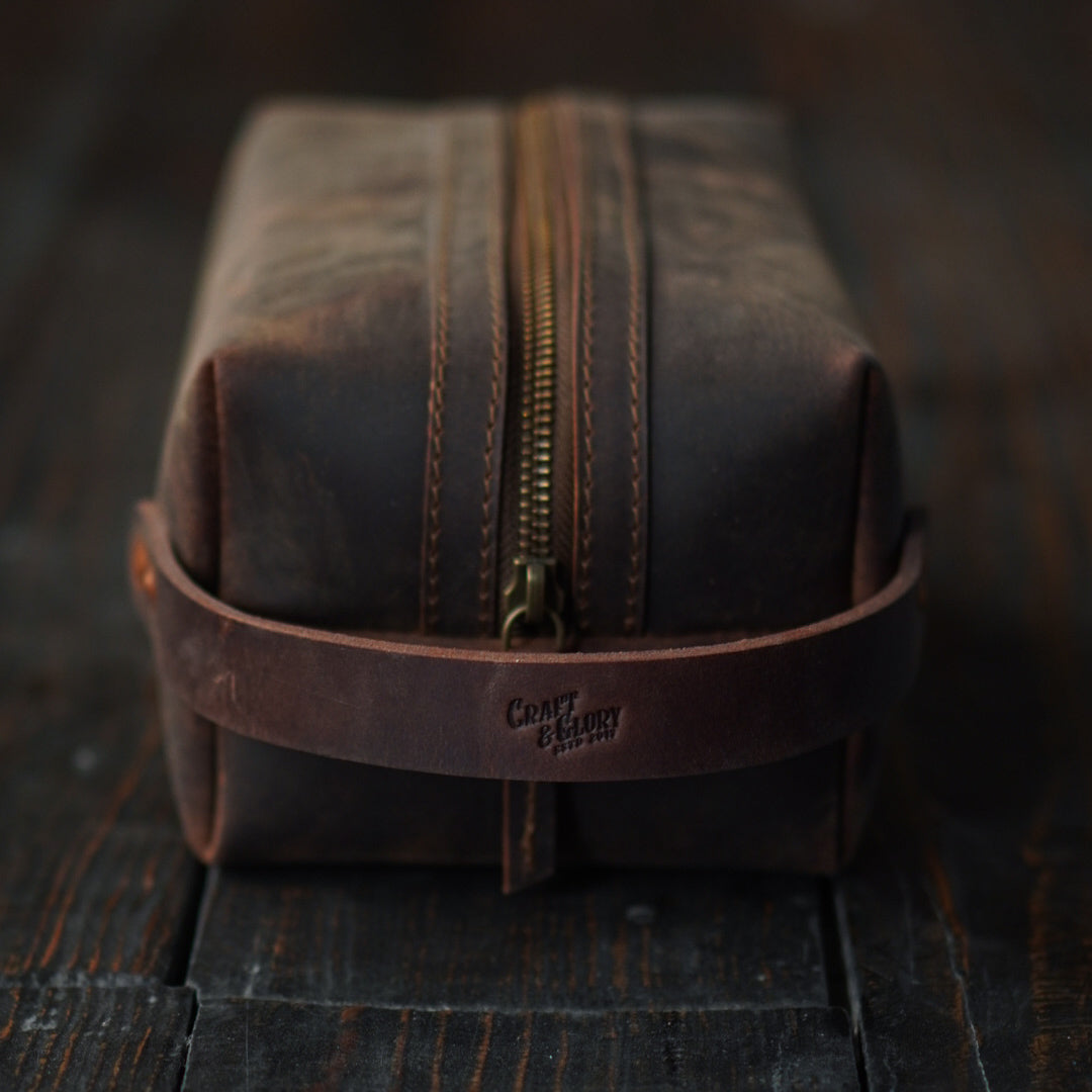 Portland Dopp Kit (Vintage brown)