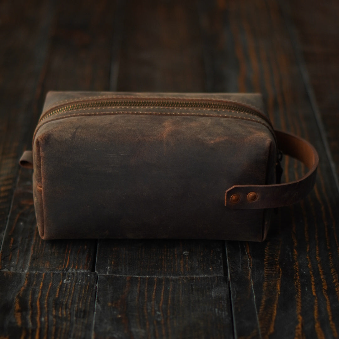 Portland Dopp Kit (Vintage brown)