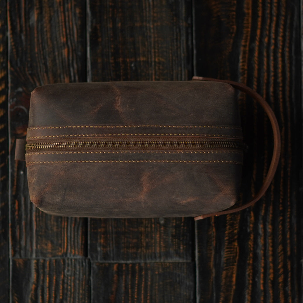Portland Dopp Kit (Vintage brown)