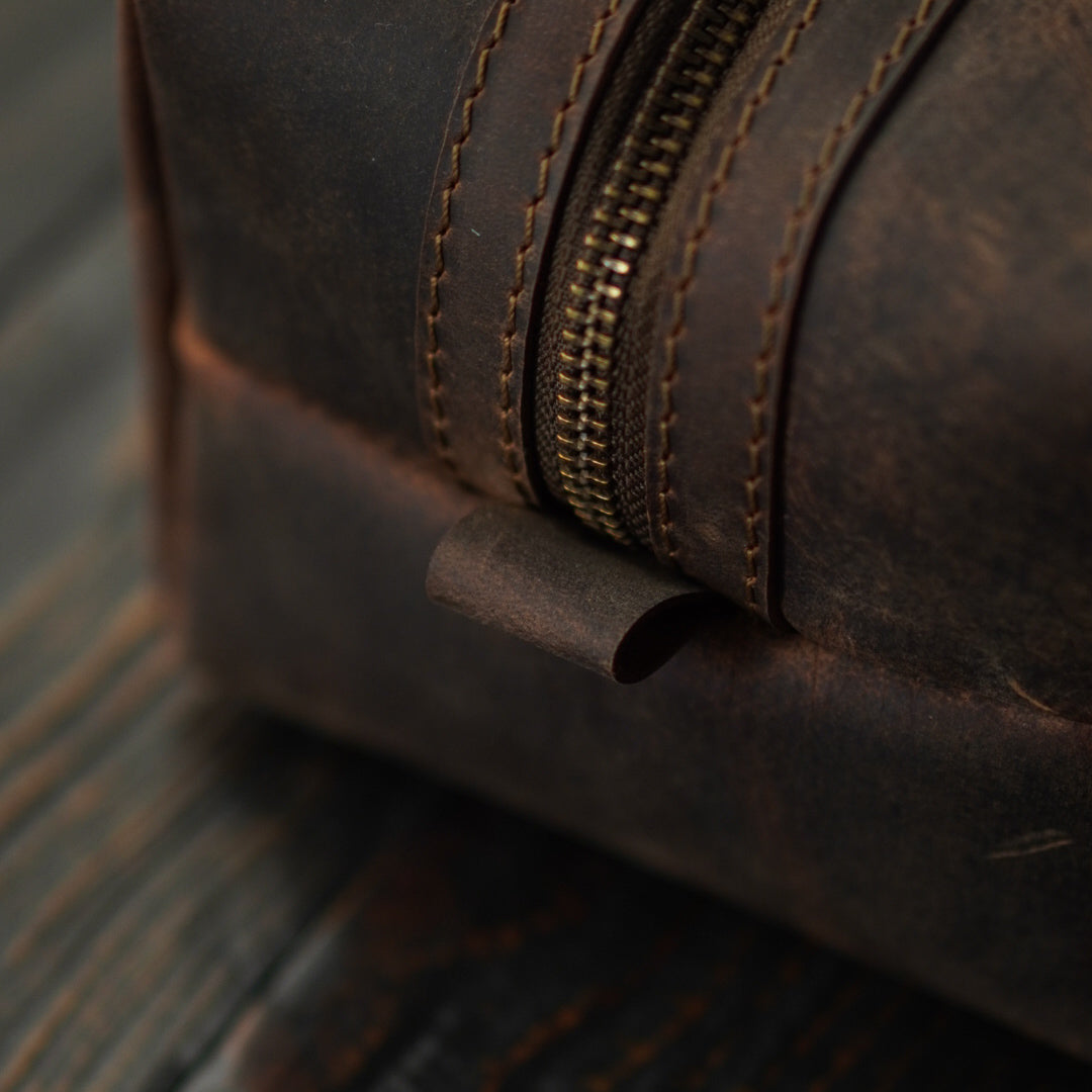 Portland Dopp Kit (Vintage brown)