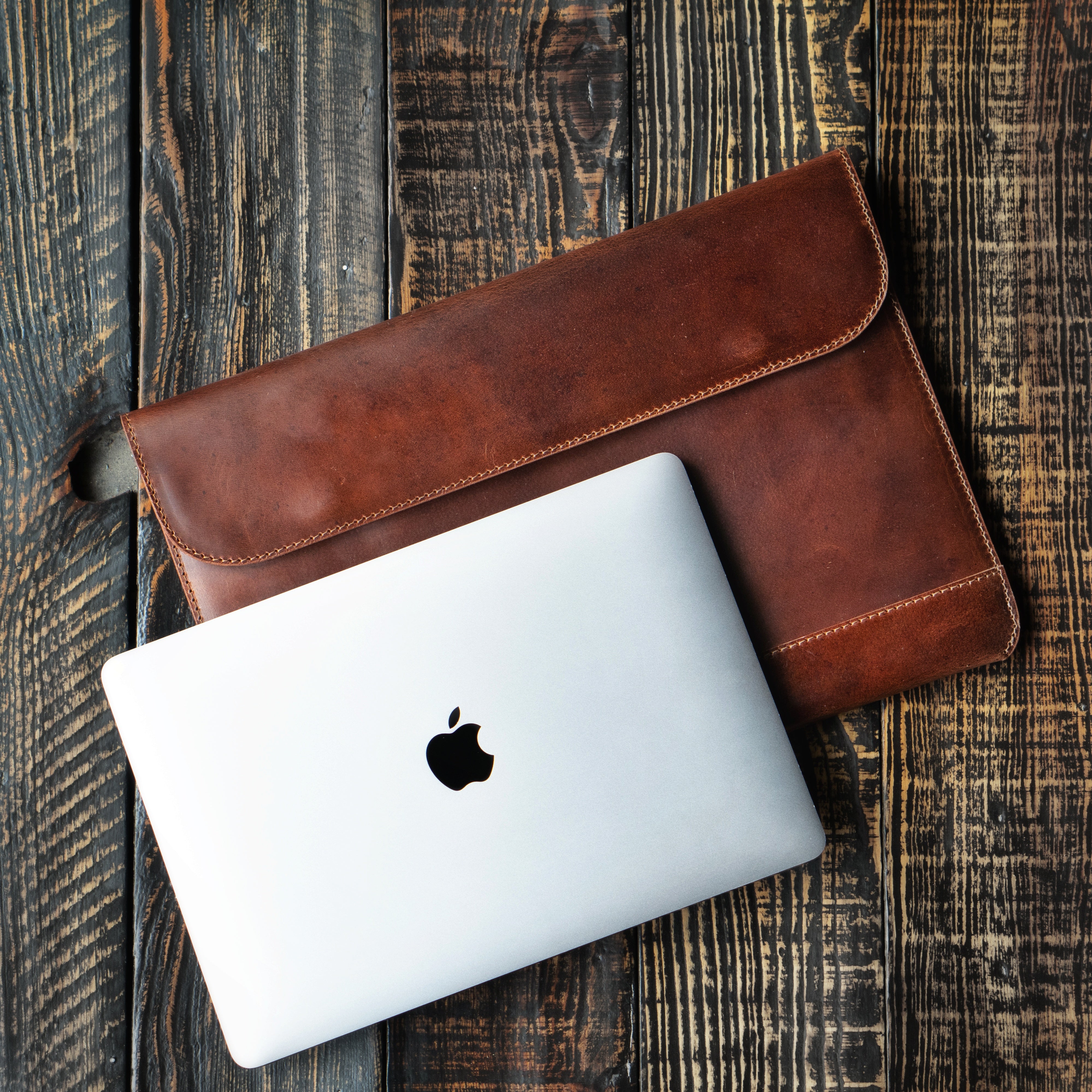 Leather laptop sleeve cover Craft Glory