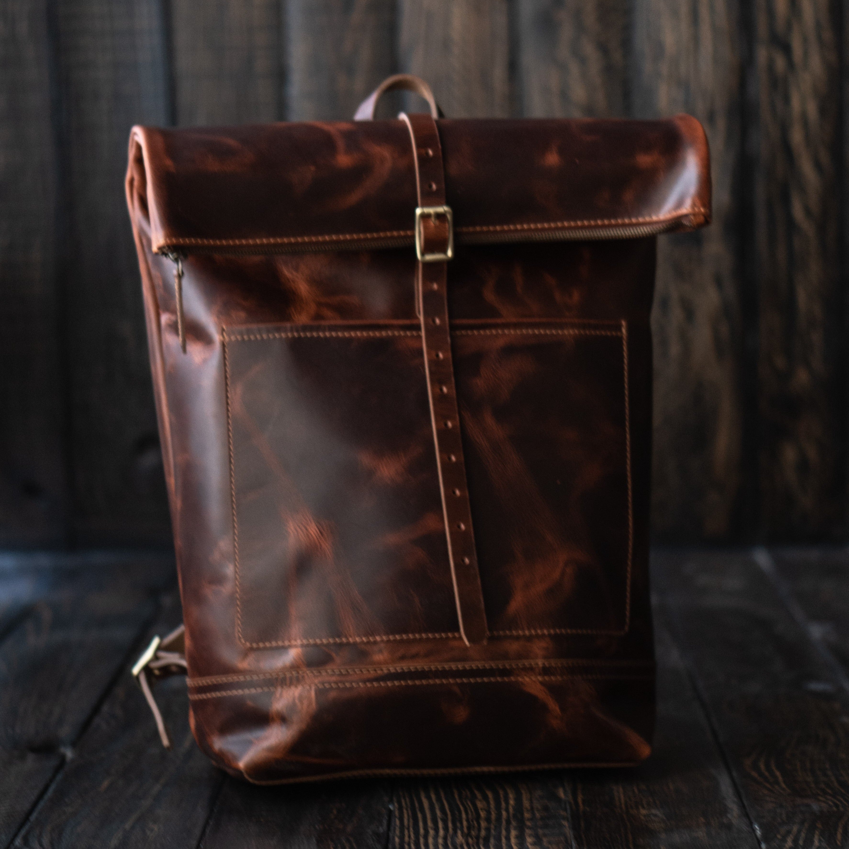 Legacy Roll Top Backpack (Saddle Tan) – Craft & Glory