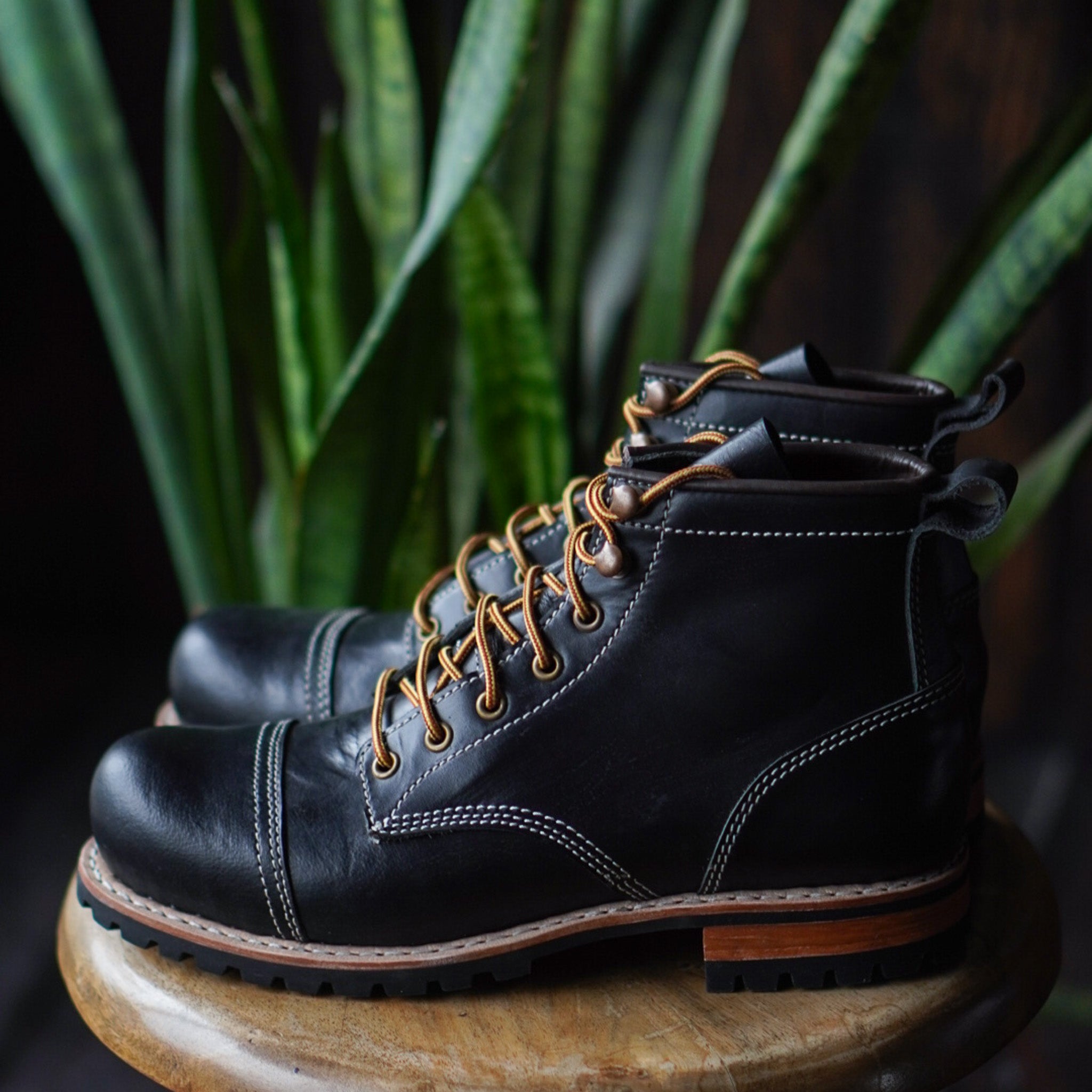 Ranger Boots (Raven Black) Goodyear Welted – Craft & Glory