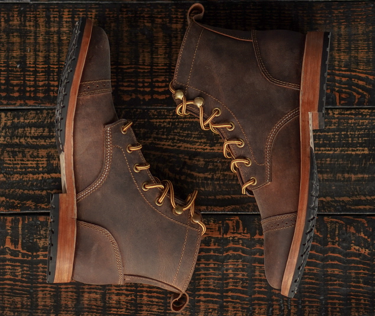 Legacy Toe Cap Boot 6 Vintage Brown Goodyear Welted Craft Glory