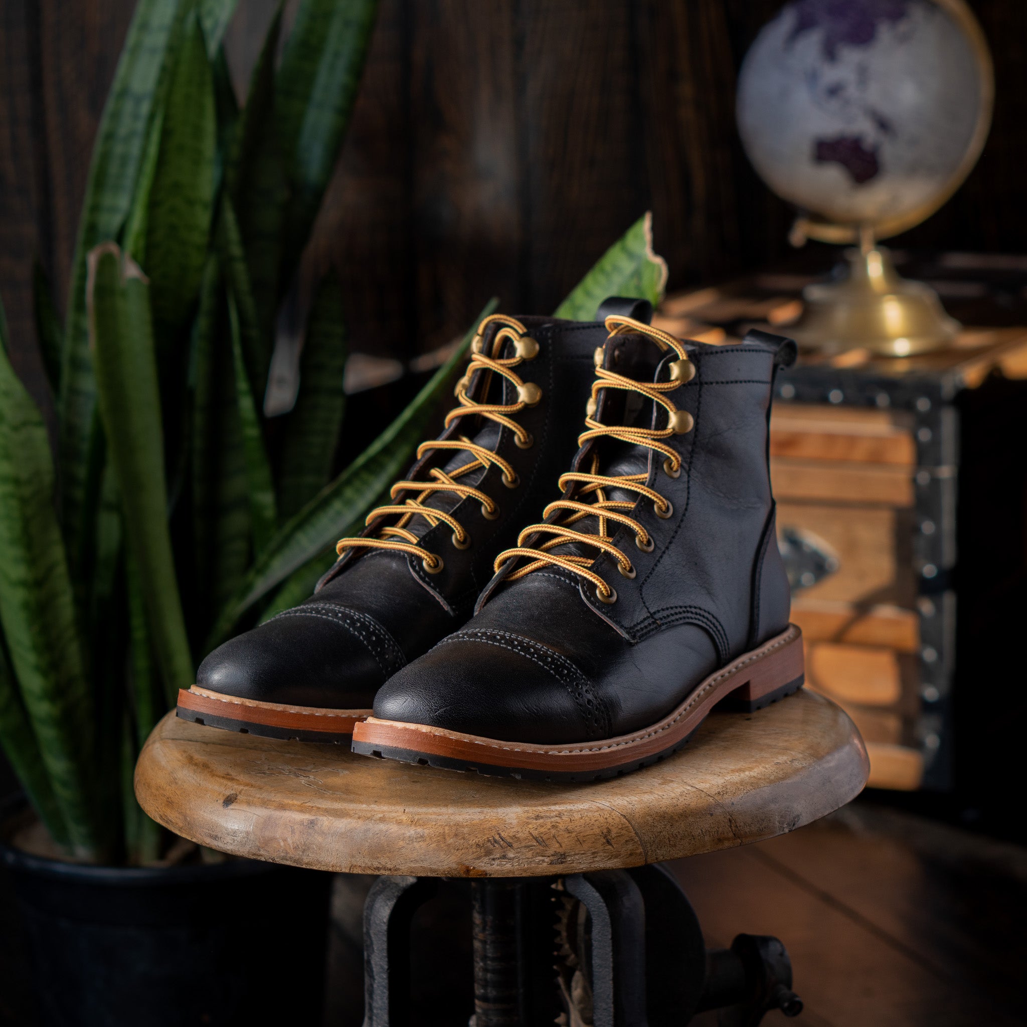 Legacy Toe Cap Boot (Raven Black) Goodyear Welted – Craft & Glory
