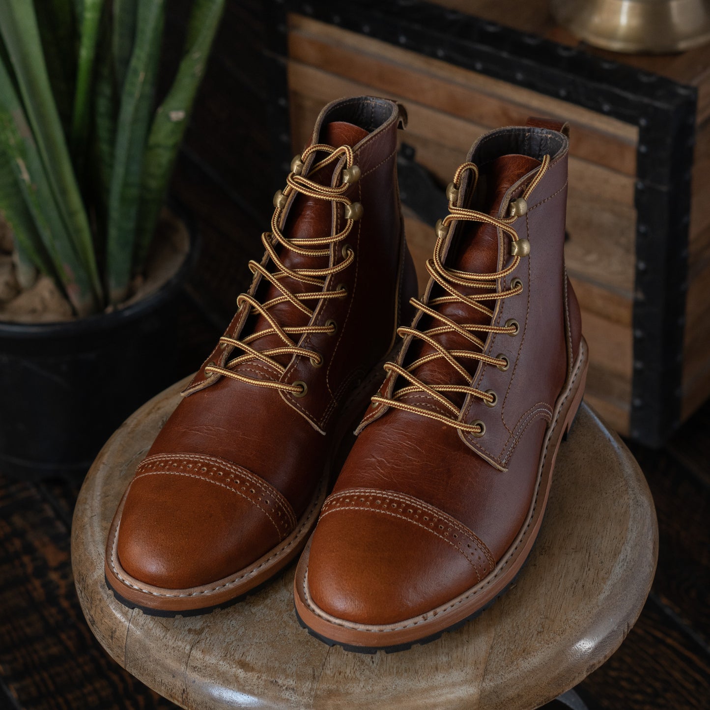 Legacy Toe Cap Boot (Saddle Tan) Goodyear Welted